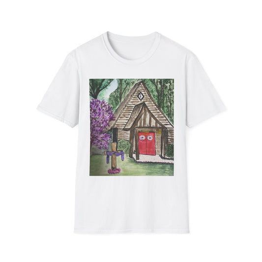 Charming Cottage Art Unisex Softstyle T-Shirt | Cozy and Whimsical Design