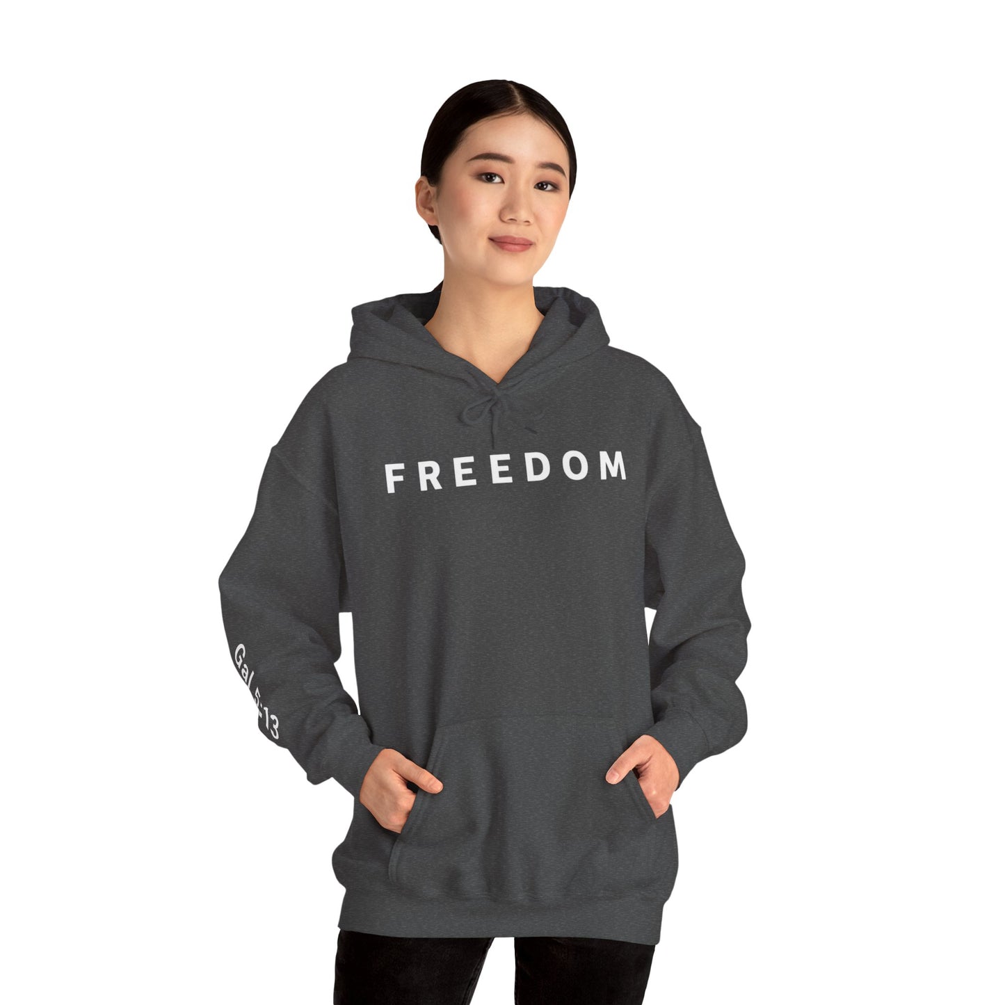 Freedom Hooded Sweatshirt, Cozy Sweatshirt, Religious Apparel, Inspirational Gift, Casual Outfit, Unisex Hoodie