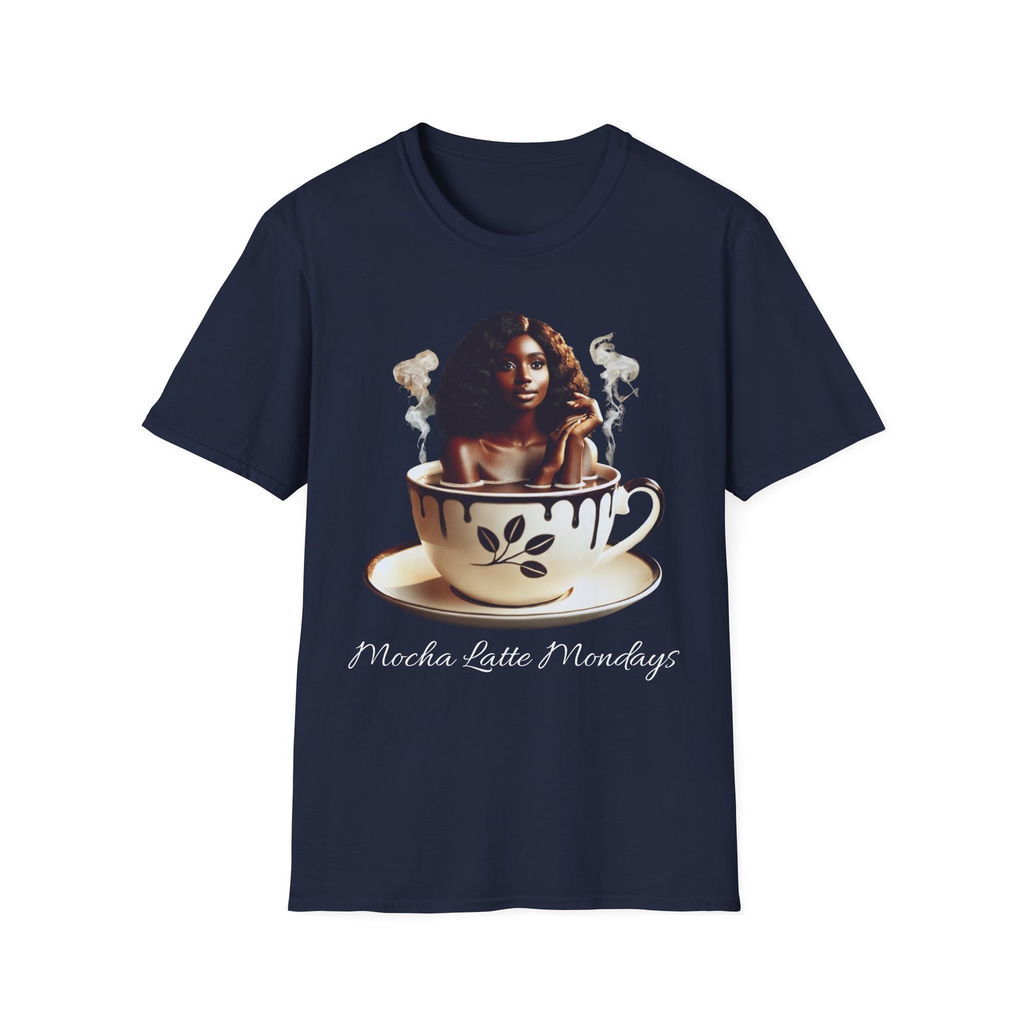 Women's Softstyle T-Shirt - Mocha Latte Mondays Stylish Coffee Lover Shirt