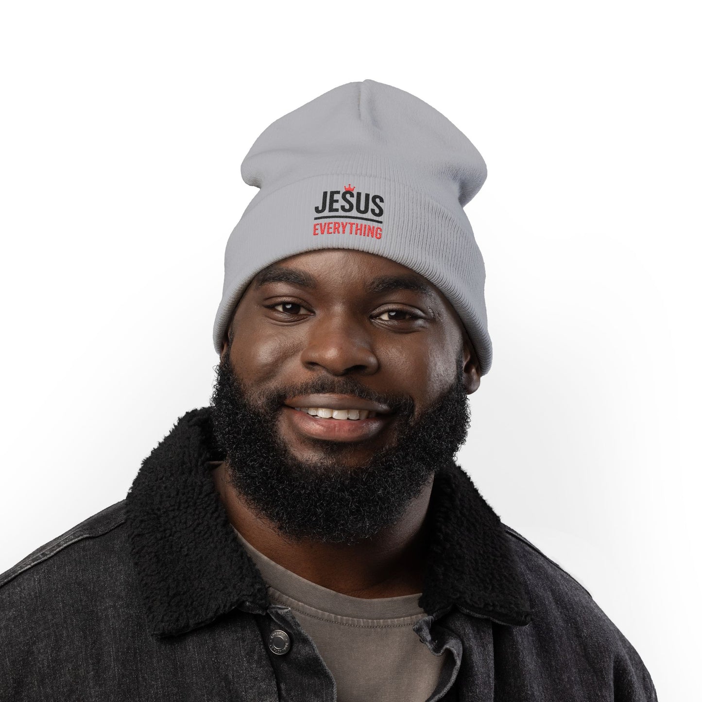 Embroidered Beanie - Jesus over Everything