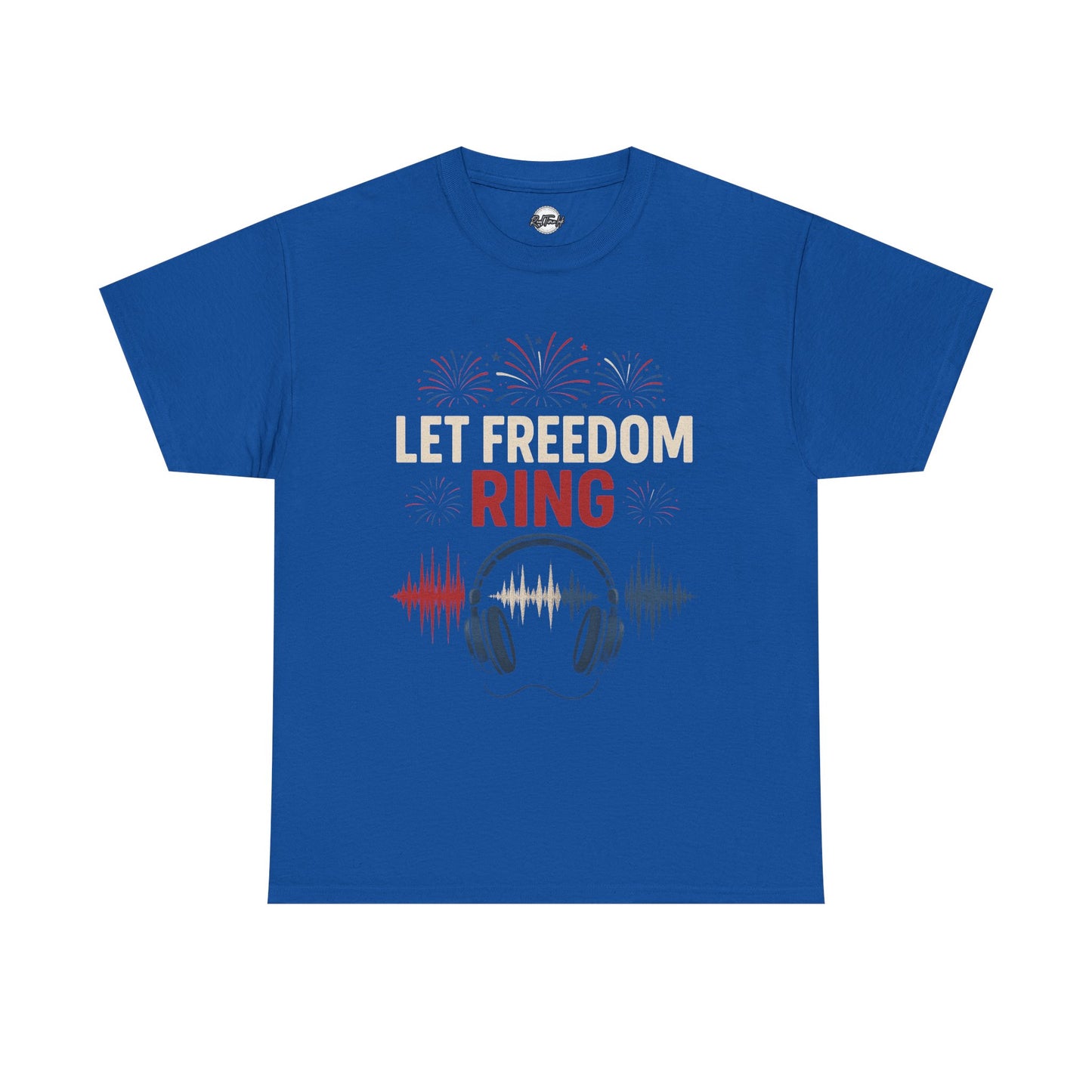 Unisex Heavy Cotton Tee: Let Freedom Ring Shirt, Music Lover Gift, Patriotic Tee, Festival Outfit, Independence Day Celebration