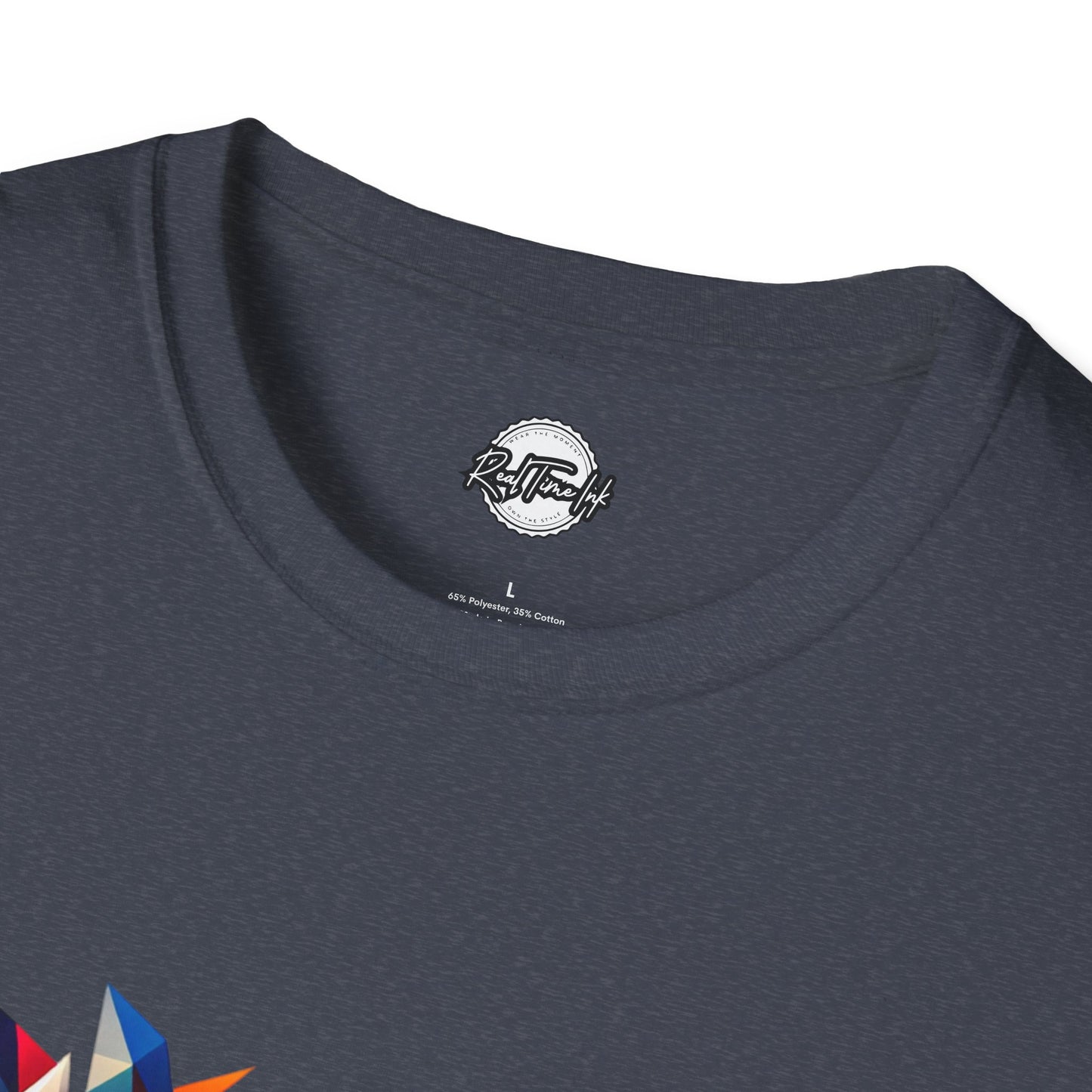 Colorful Geometric Wolf T-Shirt | Unisex Softstyle Tee