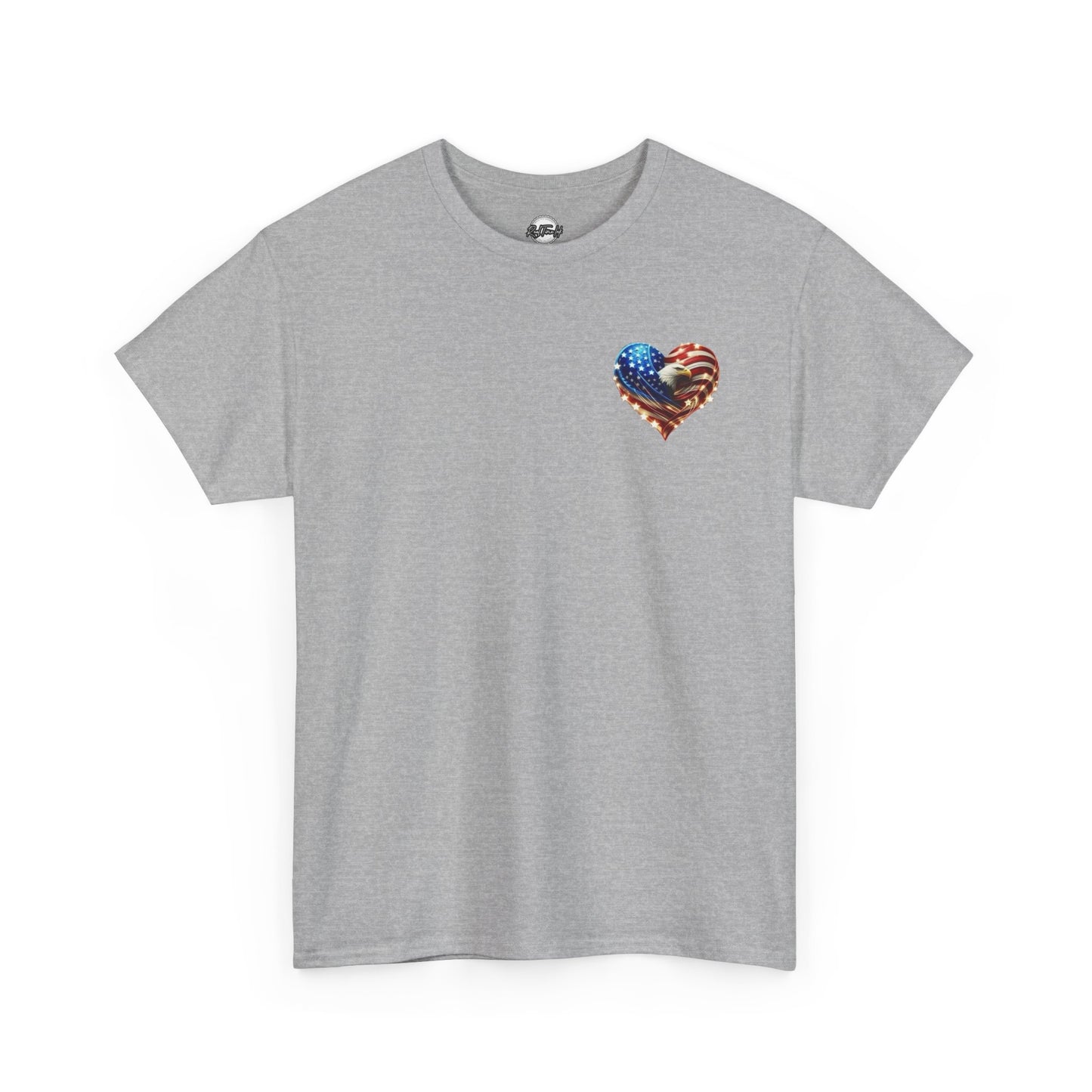 Patriotic Unisex Heavy Cotton Tee - God Country Family, Independence Day Shirt, Veteran Gift, Family Gathering Tee, Fourth of July Clothing