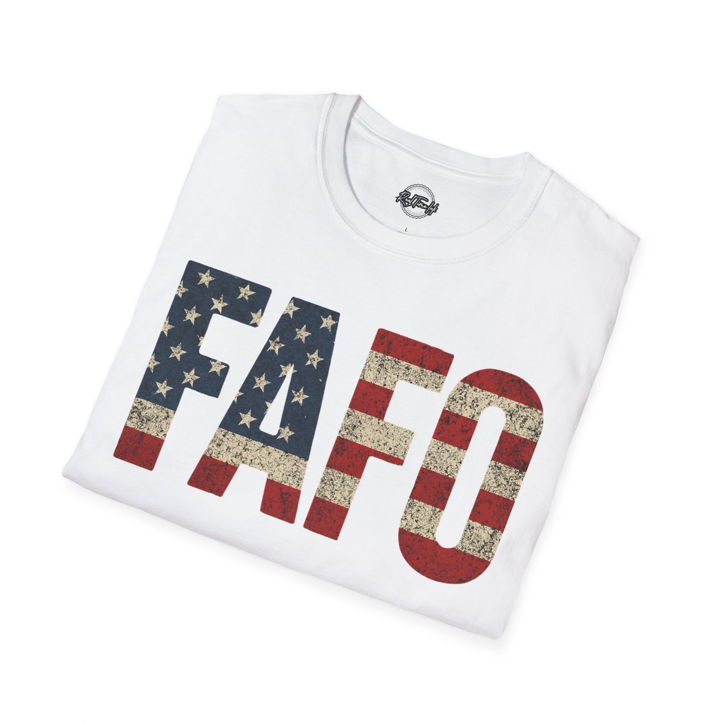 Patriotic FAFO Unisex Softstyle T-Shirt | USA Graphic Tee | Casual Wear, Gift for Holidays, Independence Day