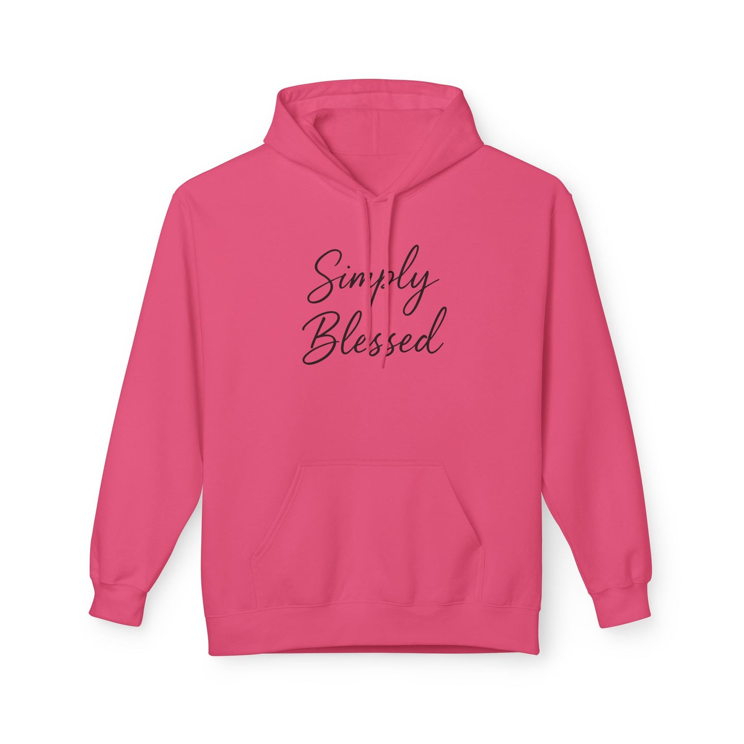 Simply Blessed Unisex Fleece Hoodie - Cozy Spiritual Apparel