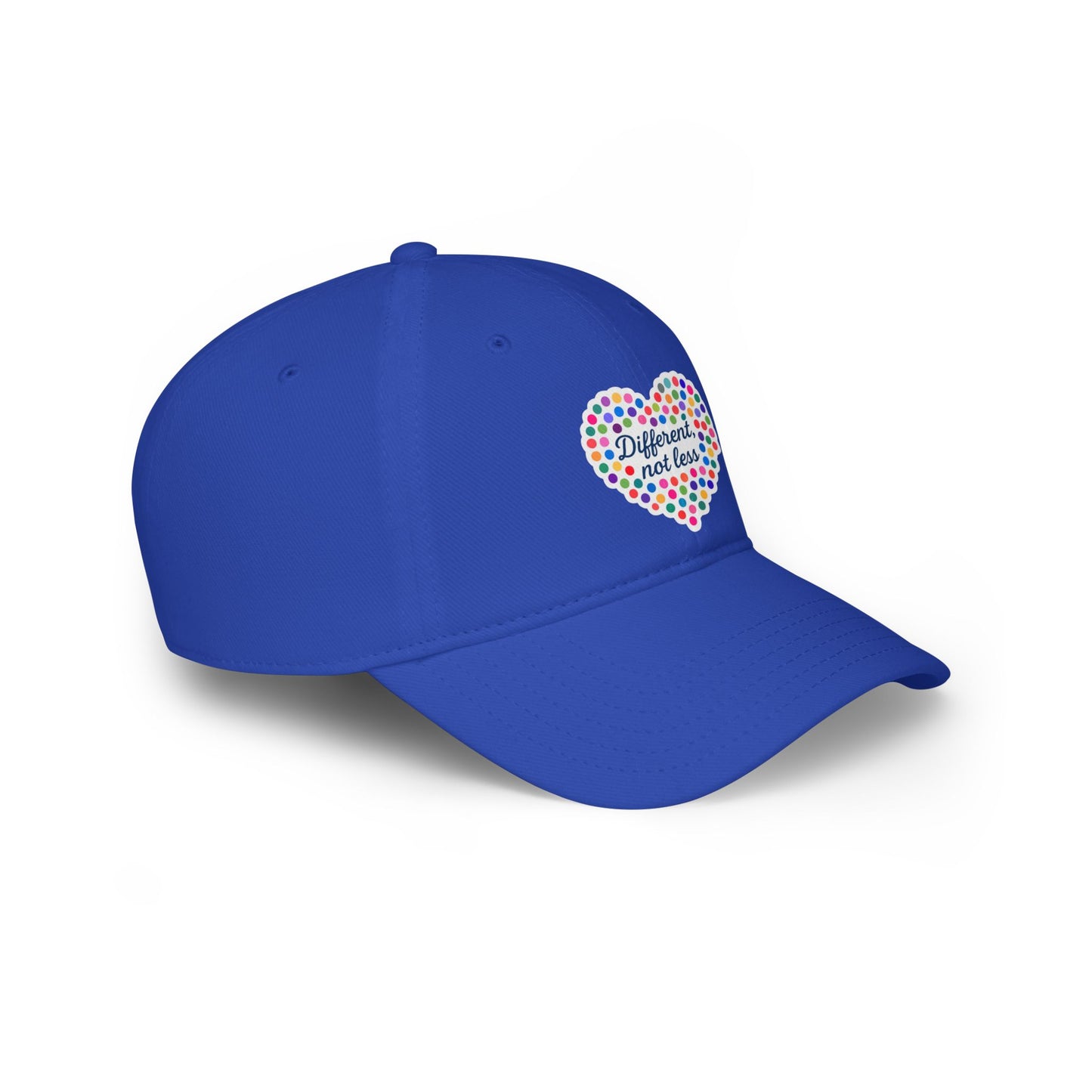 Different Not Less Colorful Heart Low Profile Baseball Cap