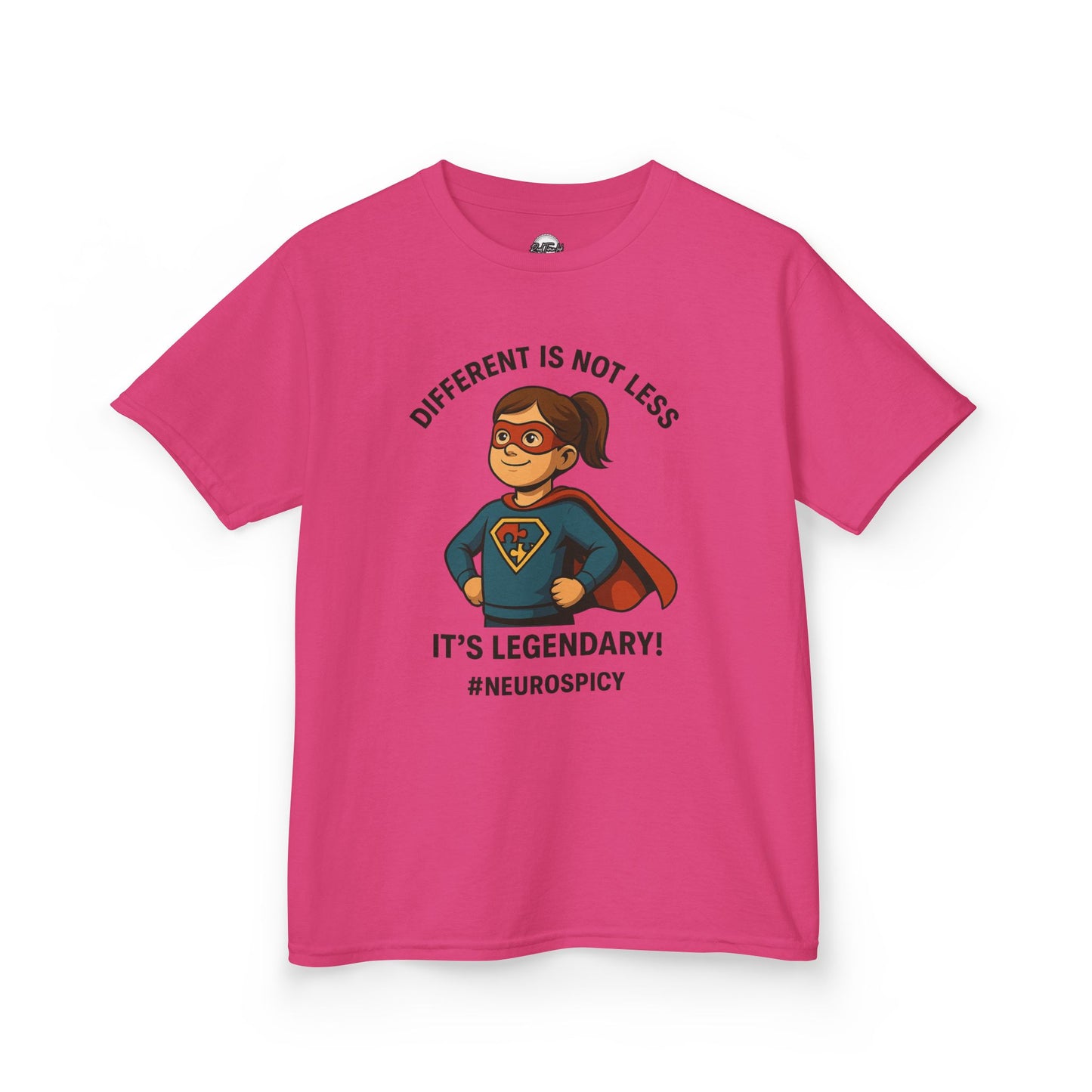 Kids Autism Superhero Tee - 'Different is Not Less, It's Legendary!'