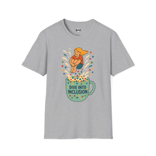 Dive Into Inclusion Unisex Softstyle T-Shirt - Celebrate Diversity and Acceptance