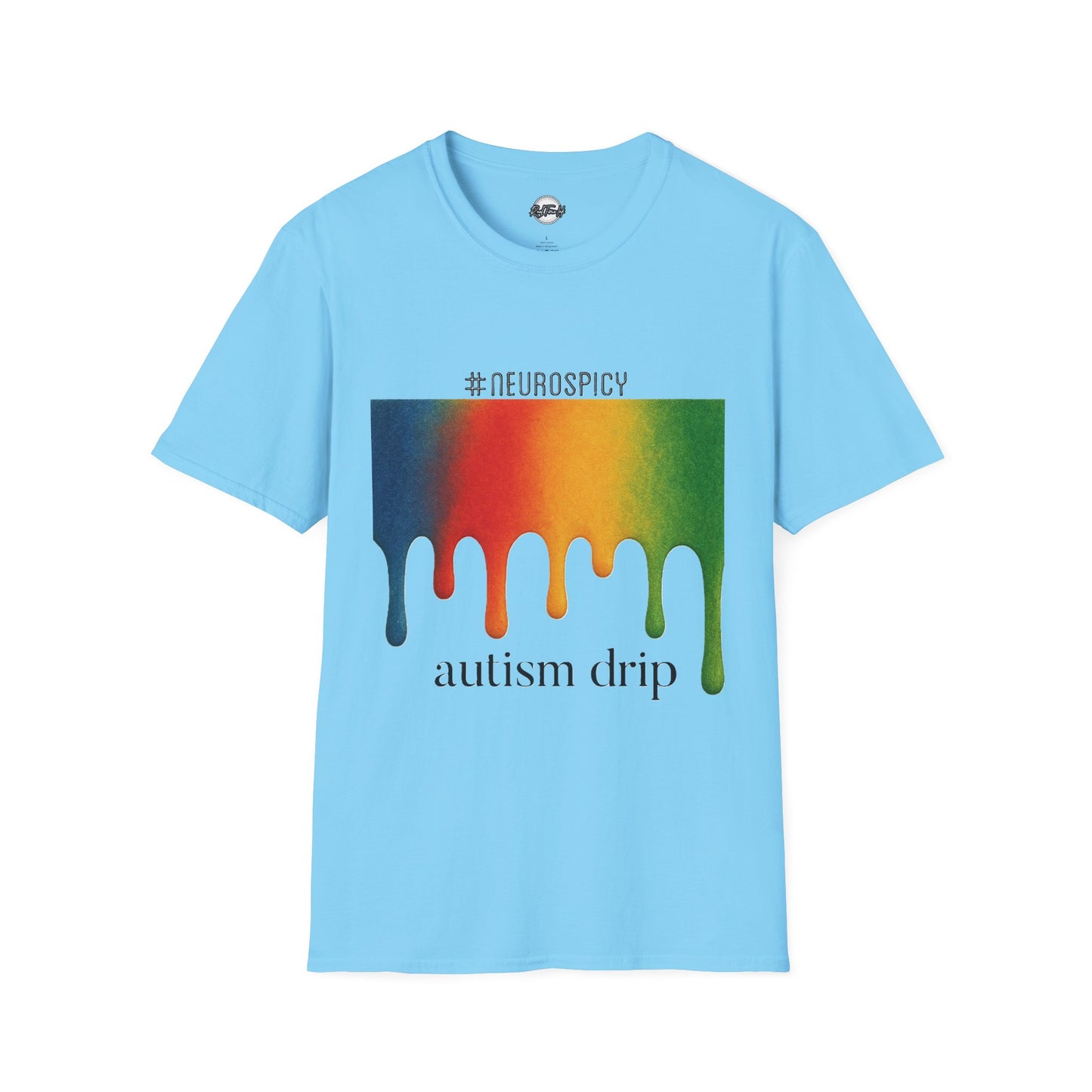 Autism Drip Unisex Softstyle T-Shirt - Colorful Support Tee