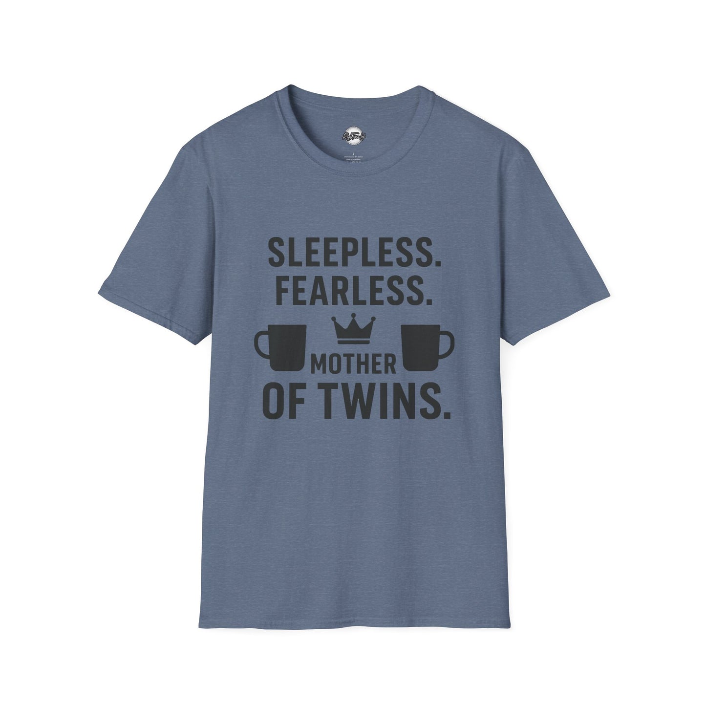 Sleepless Fearless Mother of Twins Unisex Softstyle T-Shirt