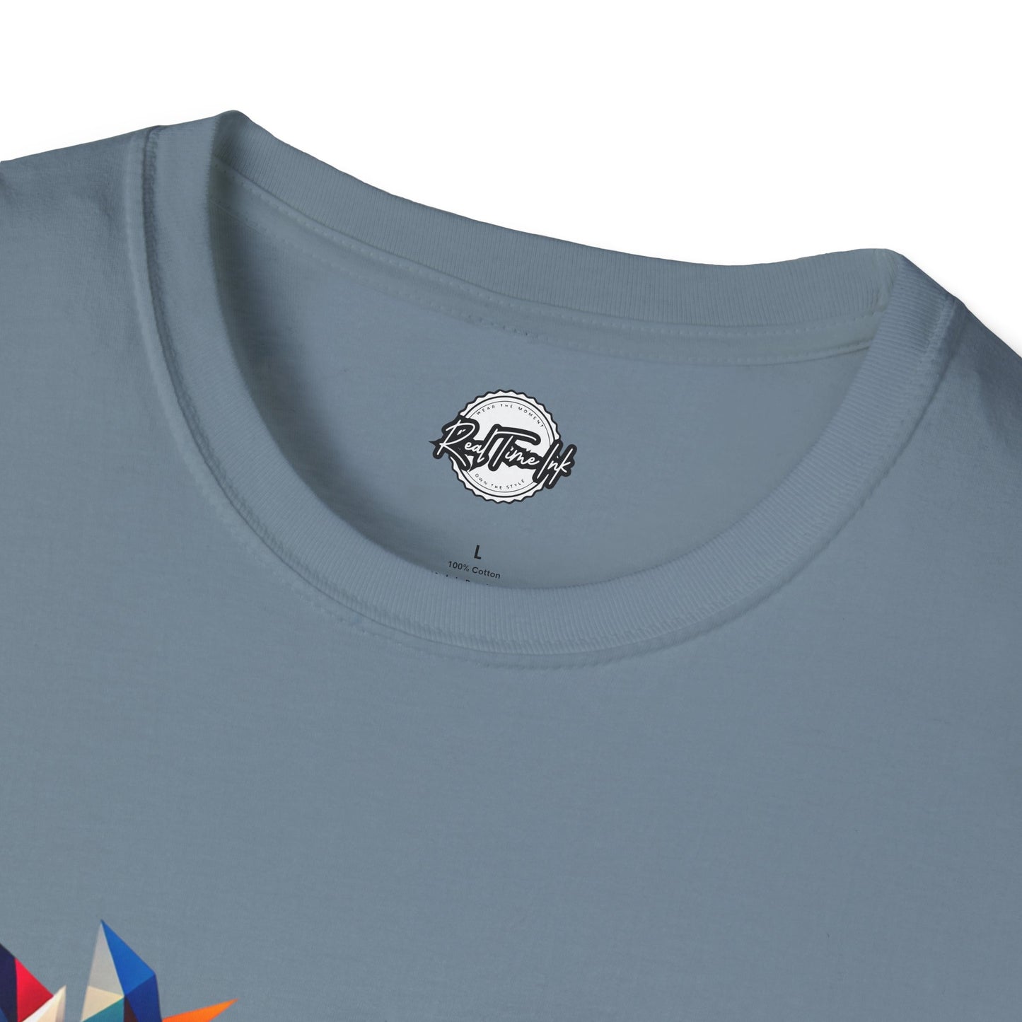 Colorful Geometric Wolf T-Shirt | Unisex Softstyle Tee
