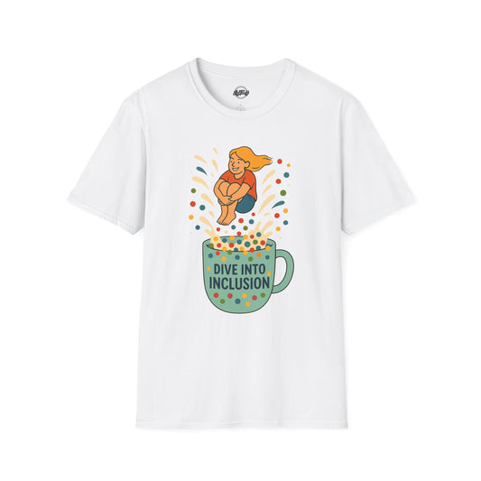 Dive Into Inclusion Unisex Softstyle T-Shirt - Celebrate Diversity and Acceptance