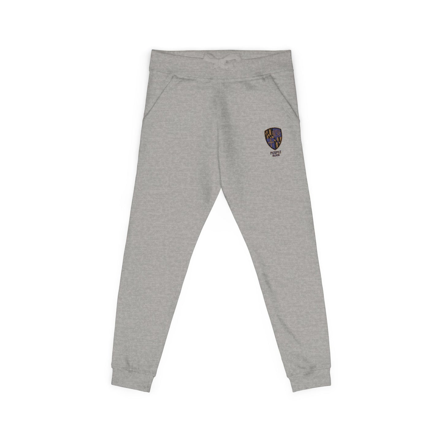 Embroidered Unisex Sweatpants - Purple Blood Design
