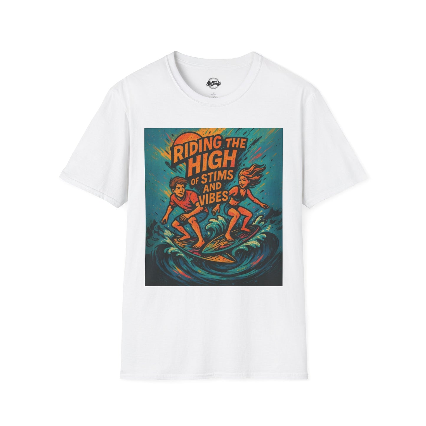 Riding the High Unisex Softstyle T-Shirt - Surf Vibes & Chill