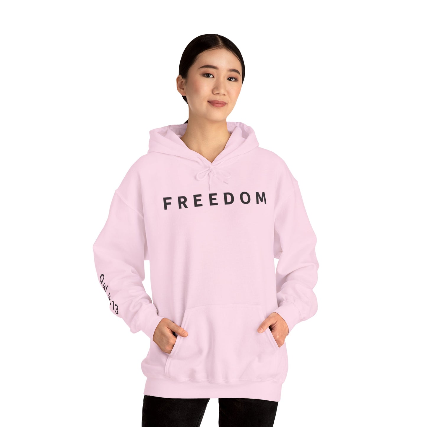 Freedom Hooded Sweatshirt, Cozy Sweatshirt, Religious Apparel, Inspirational Gift, Casual Outfit, Unisex Hoodie
