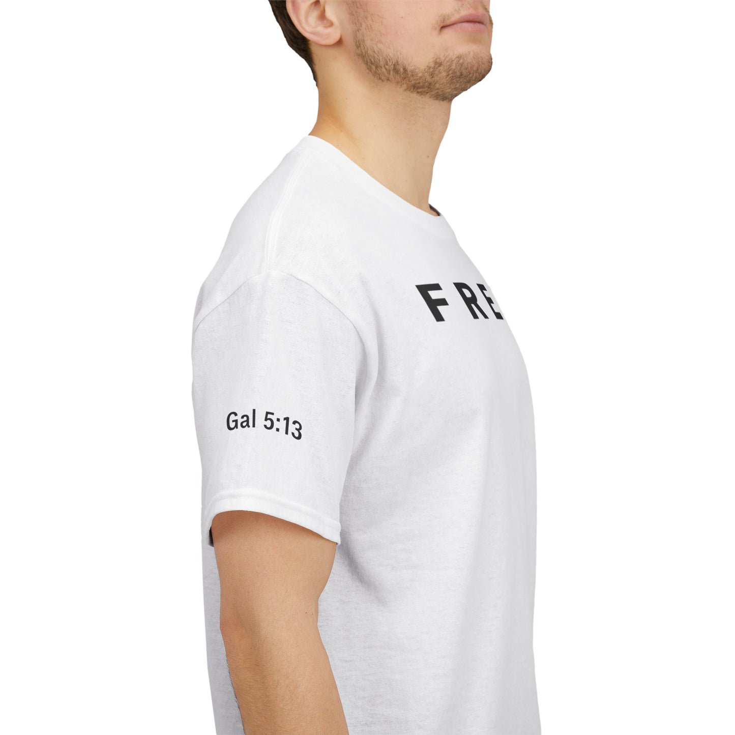 Freedom Gal 5:13 Unisex Heavy Cotton Tee, Casual Graphic T-Shirt, Comfortable Everyday Wear, Inspirational Gift, Freedom Clothing