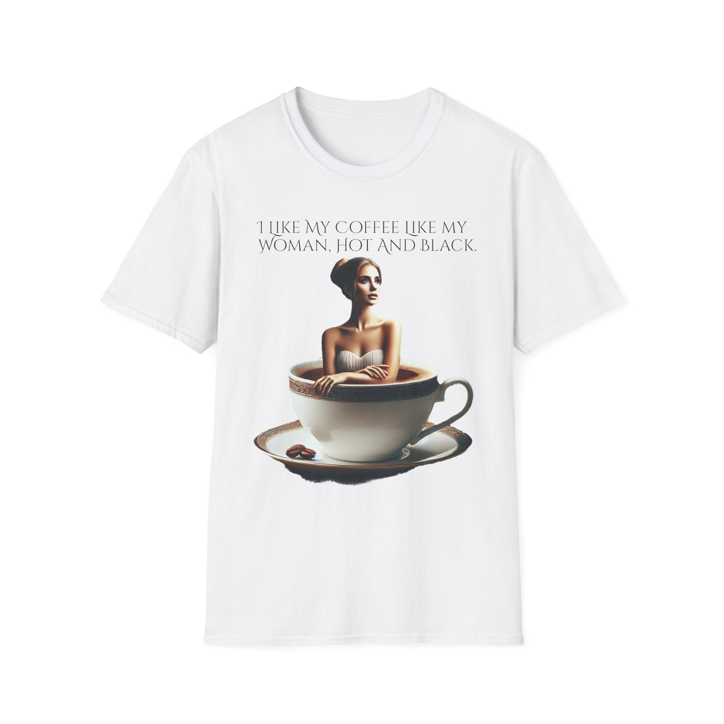 Humorous Coffee Lover's Art Unisex Softstyle T-Shirt