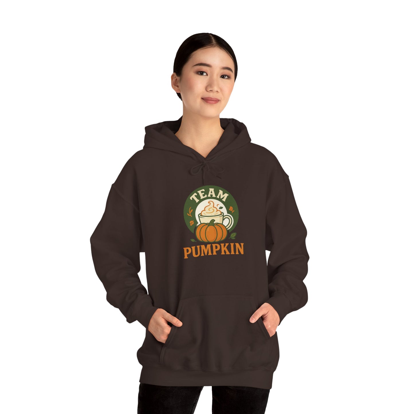 Team Pumpkin Unisex Hoodie, Cozy Fall Apparel, Halloween Sweatshirt, Pumpkin Lover Gift, Casual Autumn Wear