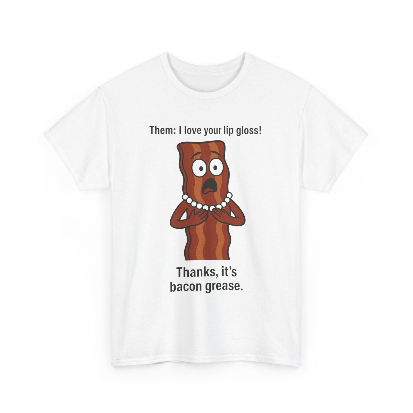 Funny Bacon Grease Unisex Heavy Cotton Tee - Perfect Gift for Food Lovers and Bacon Enthusiasts