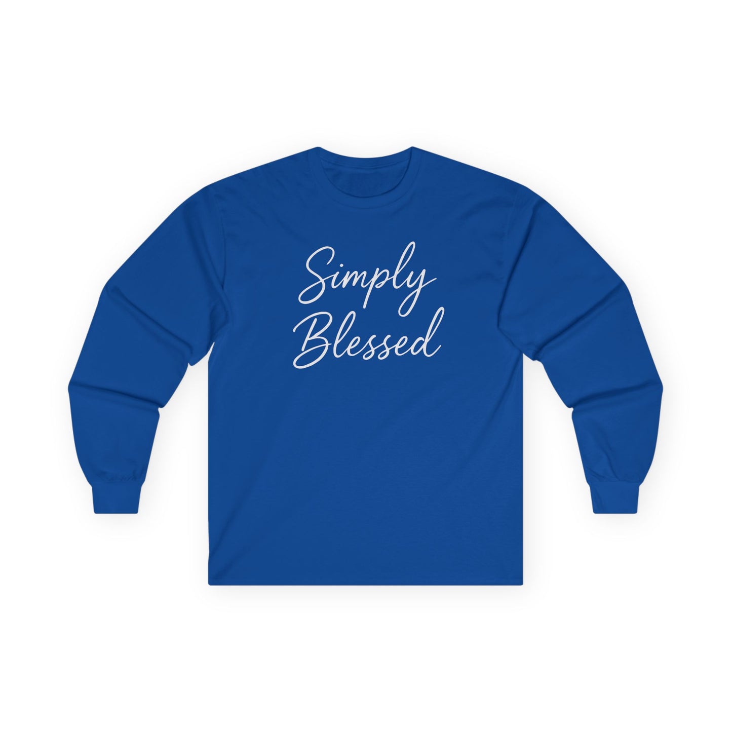 Simply Blessed Long Sleeve Tee, Faith Shirt, Inspirational Apparel, Everyday Wear, Gift for Believers, Unisex Tee
