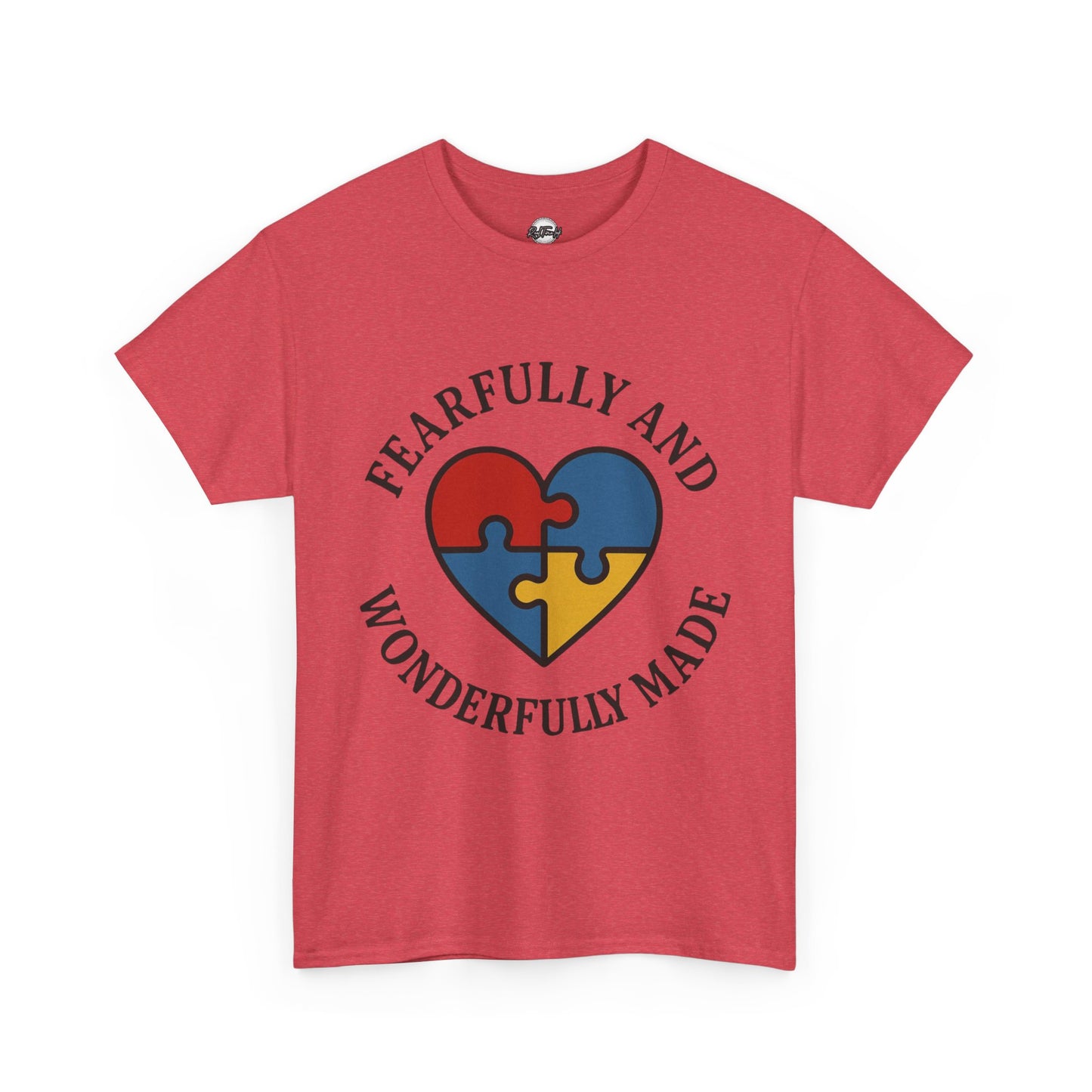 Fearfully and Wonderfully Made Unisex Heavy Cotton Tee - Meaningful Gift for Autism Awareness