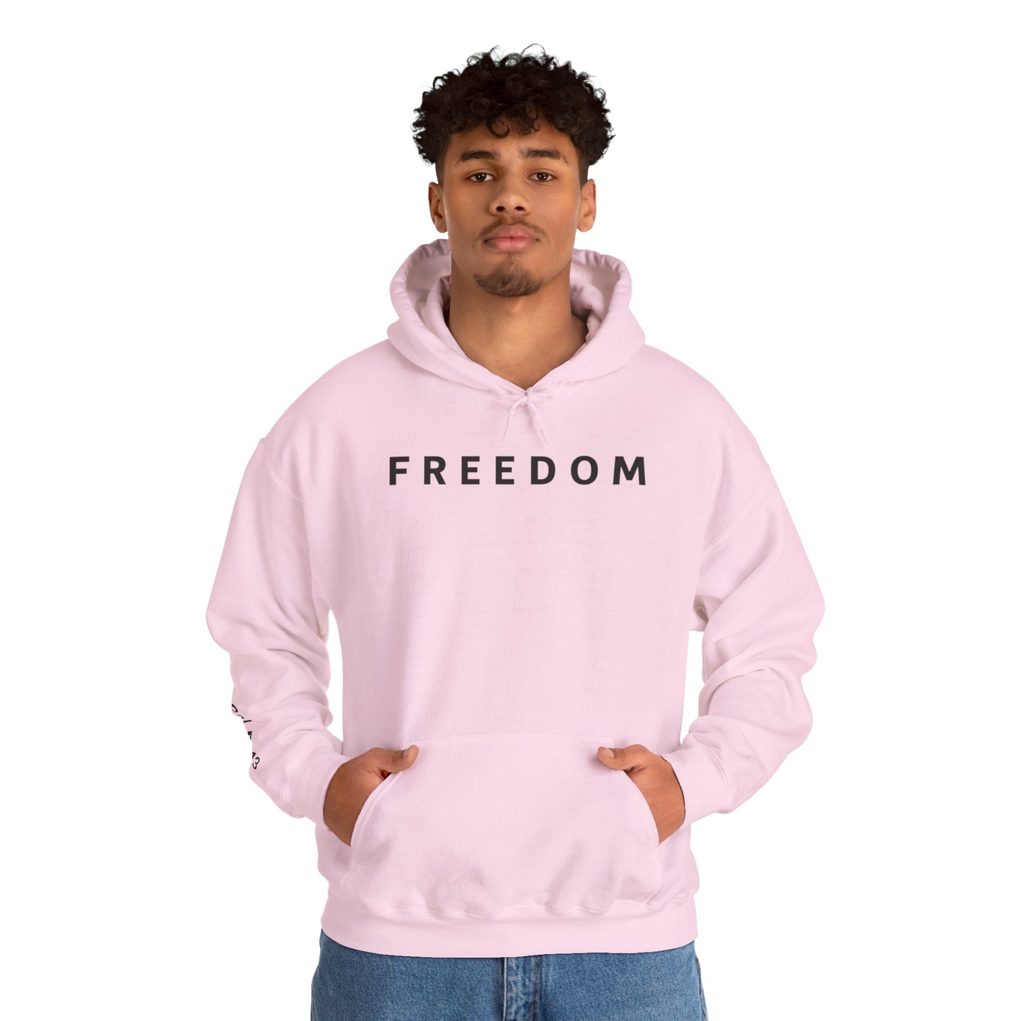 Freedom Hooded Sweatshirt, Cozy Sweatshirt, Religious Apparel, Inspirational Gift, Casual Outfit, Unisex Hoodie