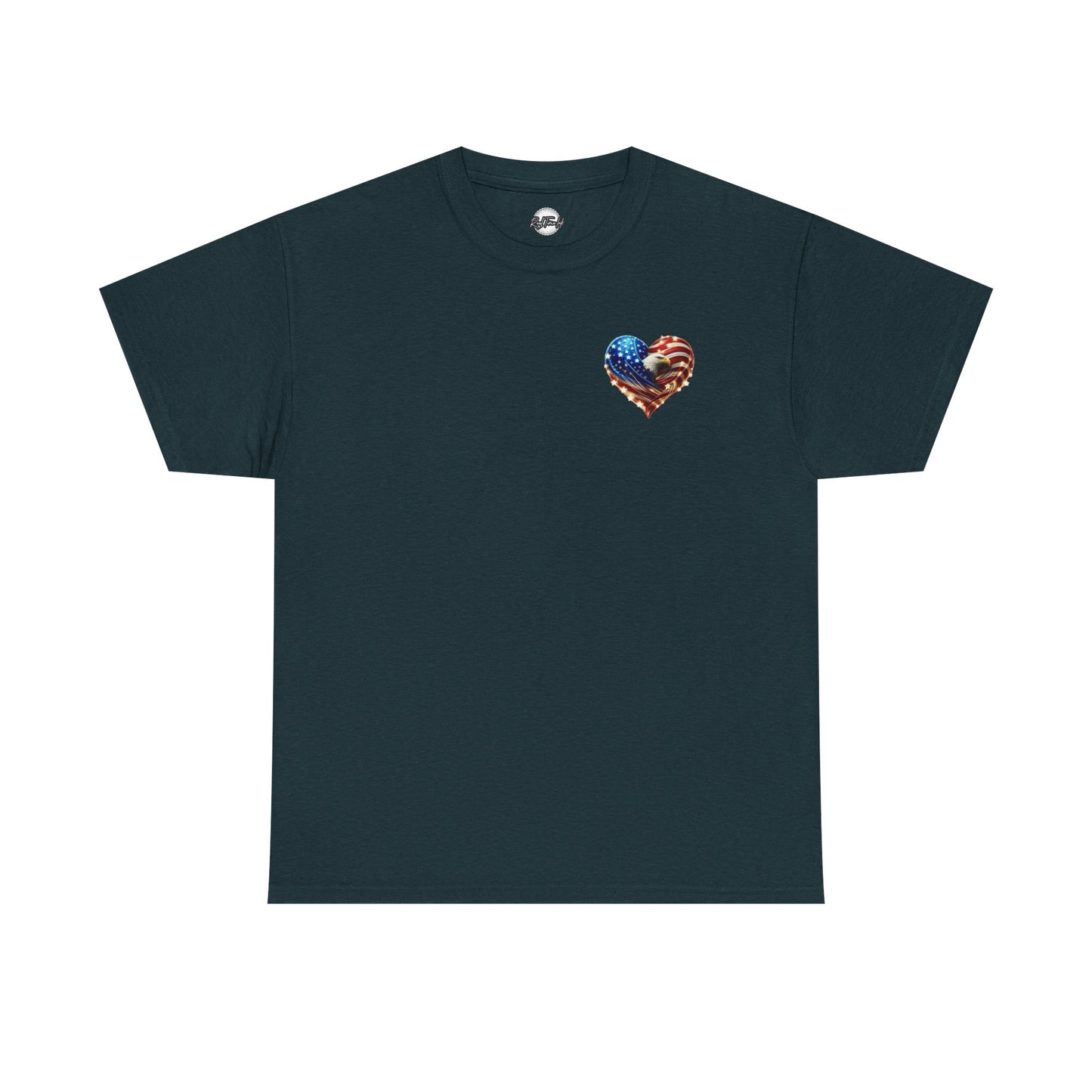 Patriotic Unisex Heavy Cotton Tee - God Country Family, Independence Day Shirt, Veteran Gift, Family Gathering Tee, Fourth of July Clothing