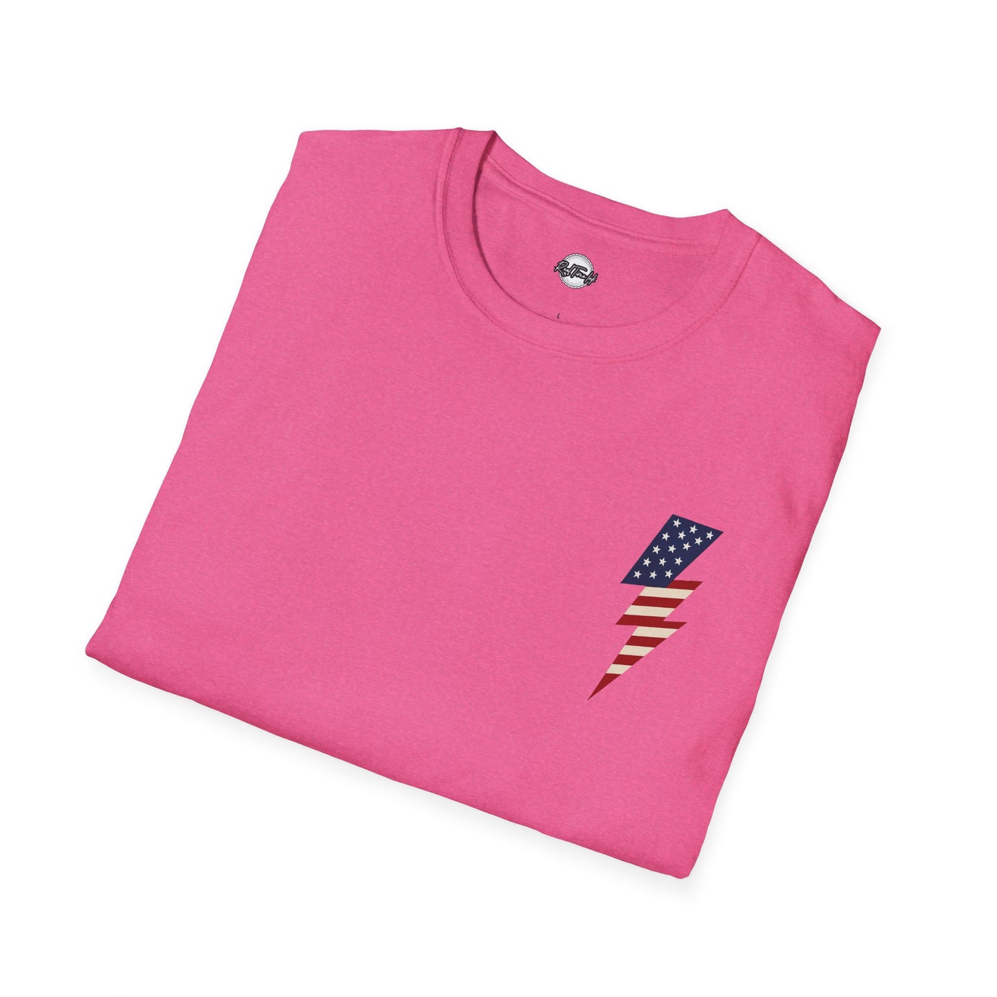 Patriotic Lightning Bolt T-Shirt, American Flag Tee, Unisex Casual Wear, Gifts for Independence Day, Fourth of July Apparel, Summer Style