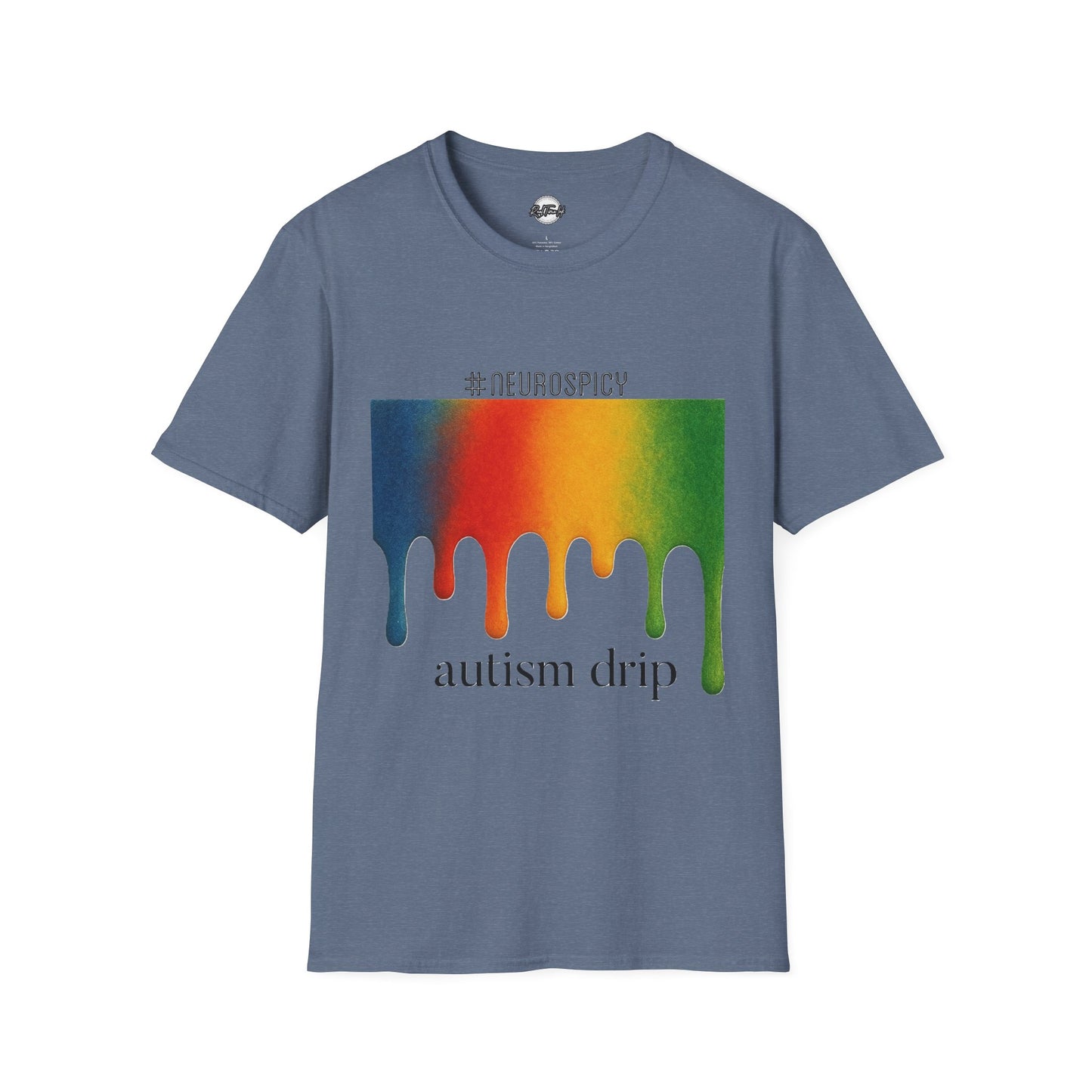 Autism Drip Unisex Softstyle T-Shirt - Colorful Support Tee