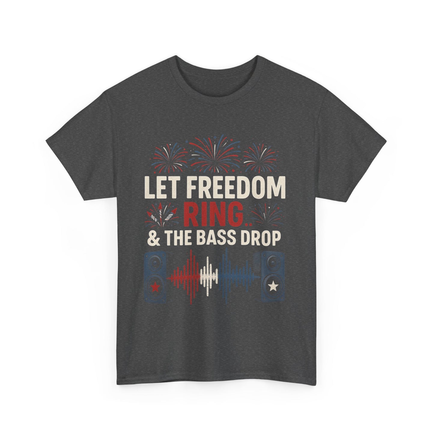 Independence Day Music Tee, Let Freedom Ring Shirt, Patriotic Cotton T-Shirt, Summer Celebration Top, Concert Outfit, Gift for Music Lovers