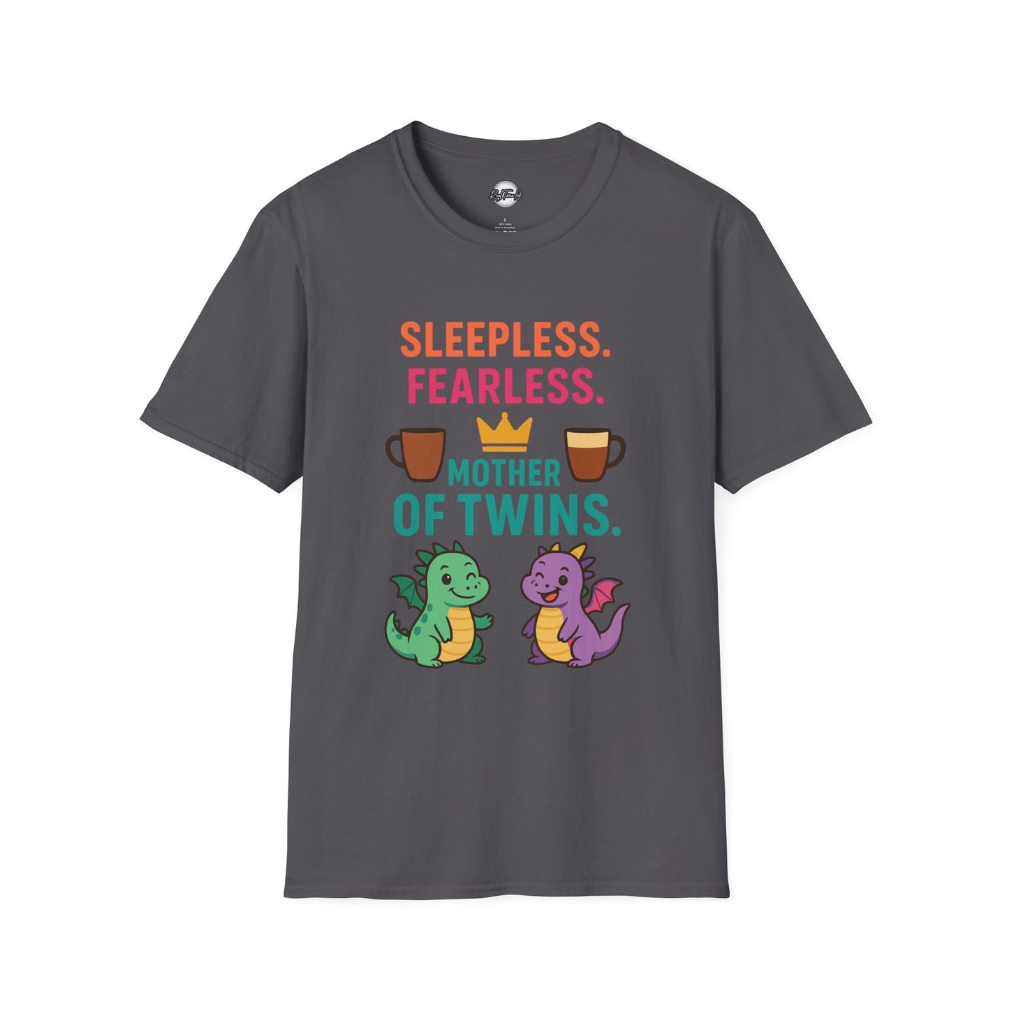 Mother of Twins T-Shirt - Sleepless & Fearless Unisex Tee