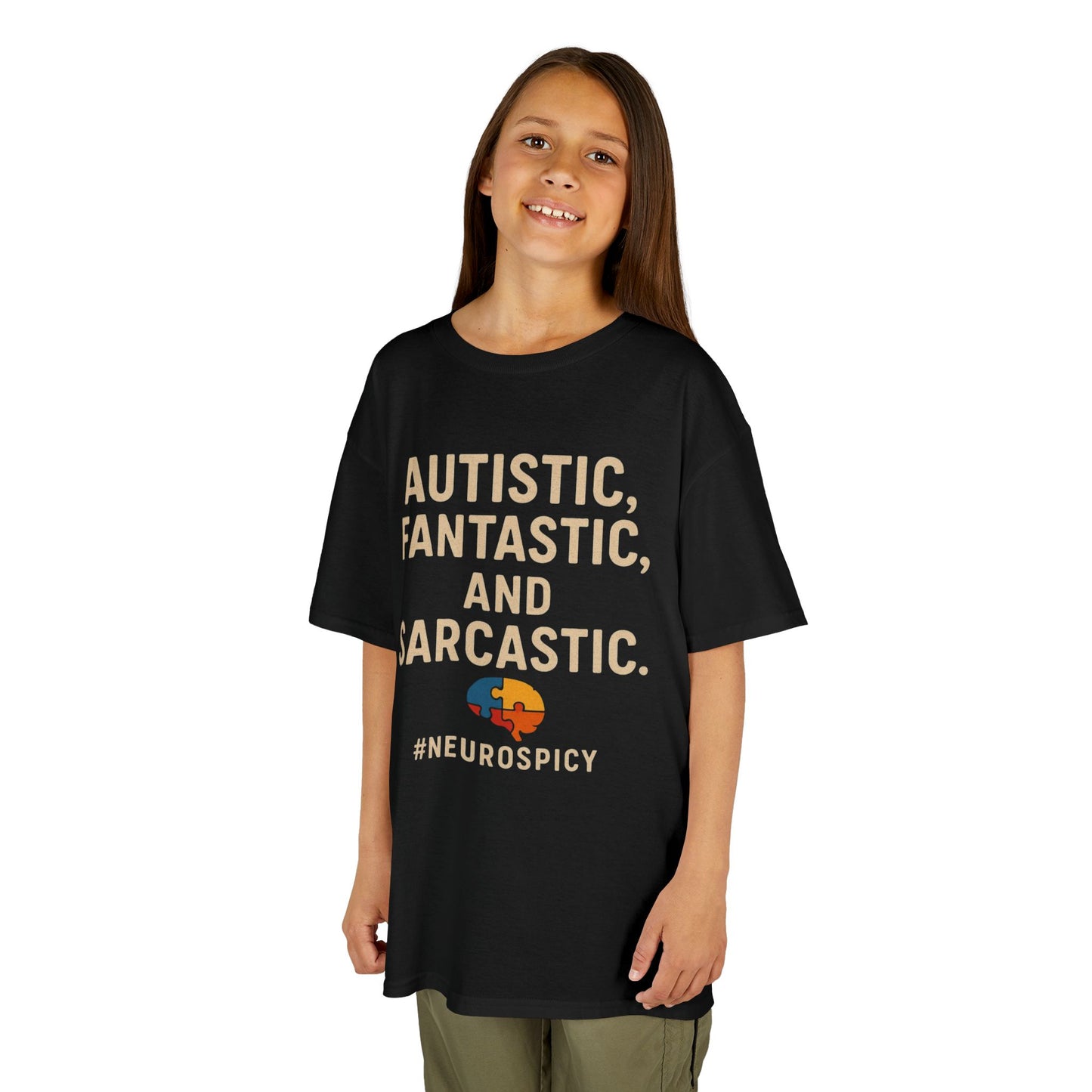 Kids Tee - Autistic, Fantastic, and Sarcastic Design