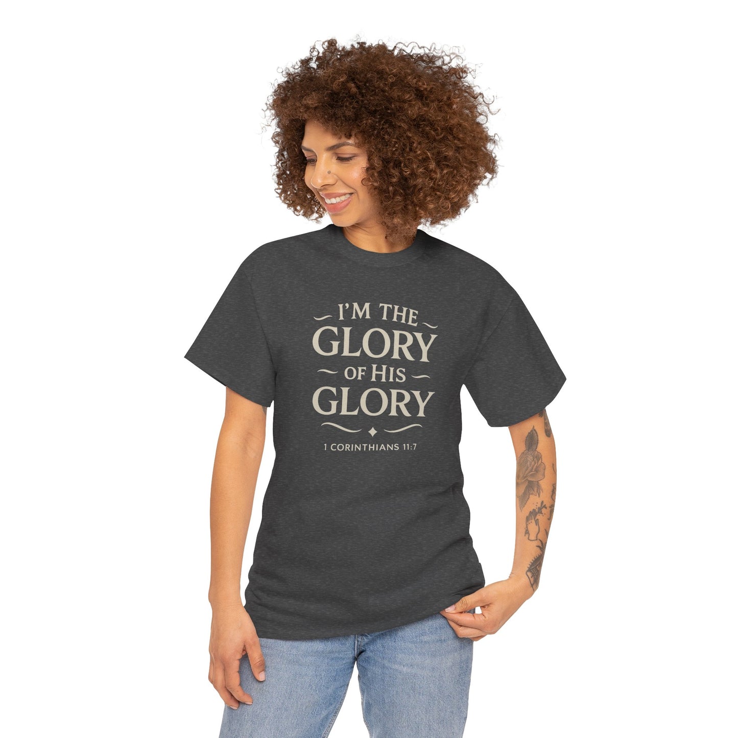 Faith-Inspired Heavy Cotton Tee, Inspirational Shirt, Christian Apparel, Gift for Believers, Spiritual Motivation Tee