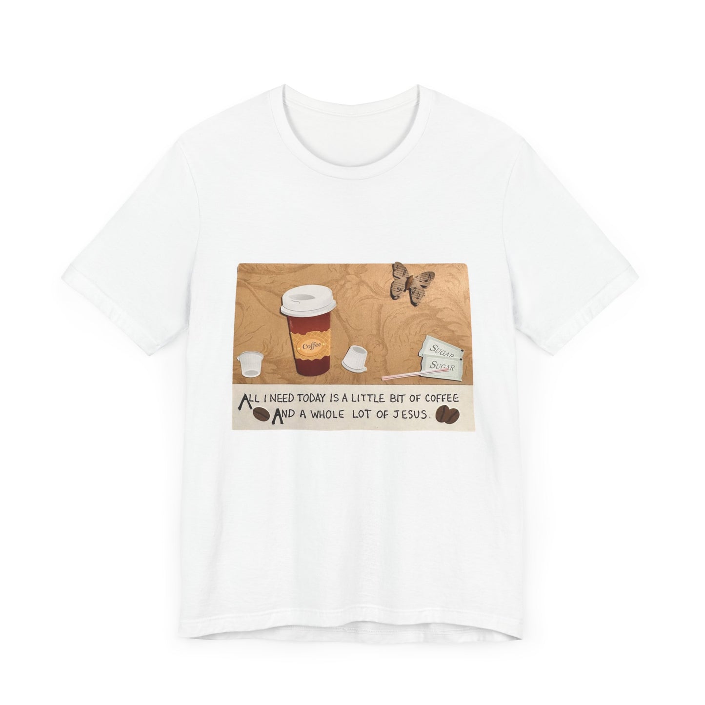 Coffee and Jesus Inspirational Tee | Unisex Jersey Short Sleeve T-Shirt
