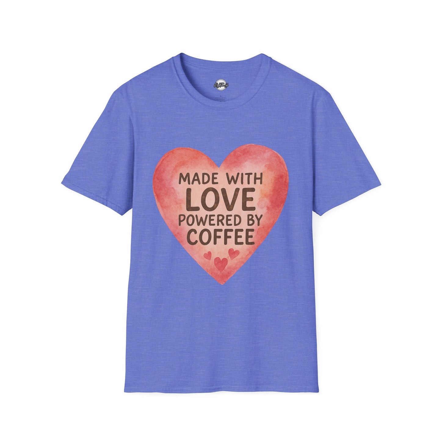 Made with Love Powered by Coffee Unisex Softstyle T-Shirt
