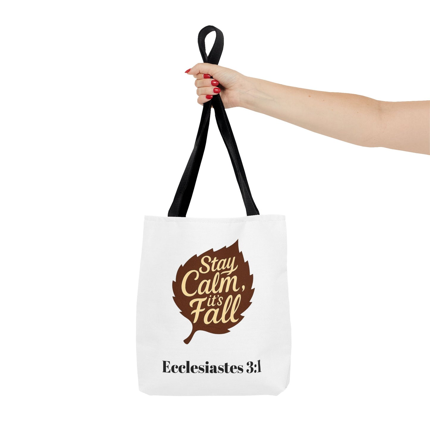 Fall Tote Bag, Autumn Style, Inspirational Quote, Eco-Friendly, Seasonal Gift, Church Bag, Personalized Tote