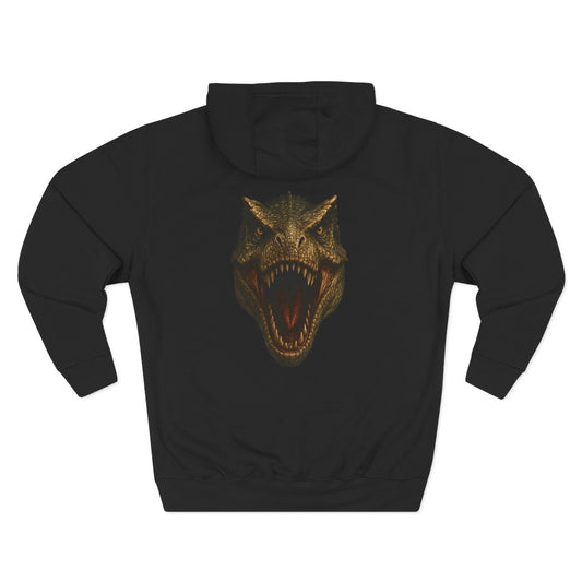 Reptilian-Inspired Fleece Hoodie for Trendy Comfort