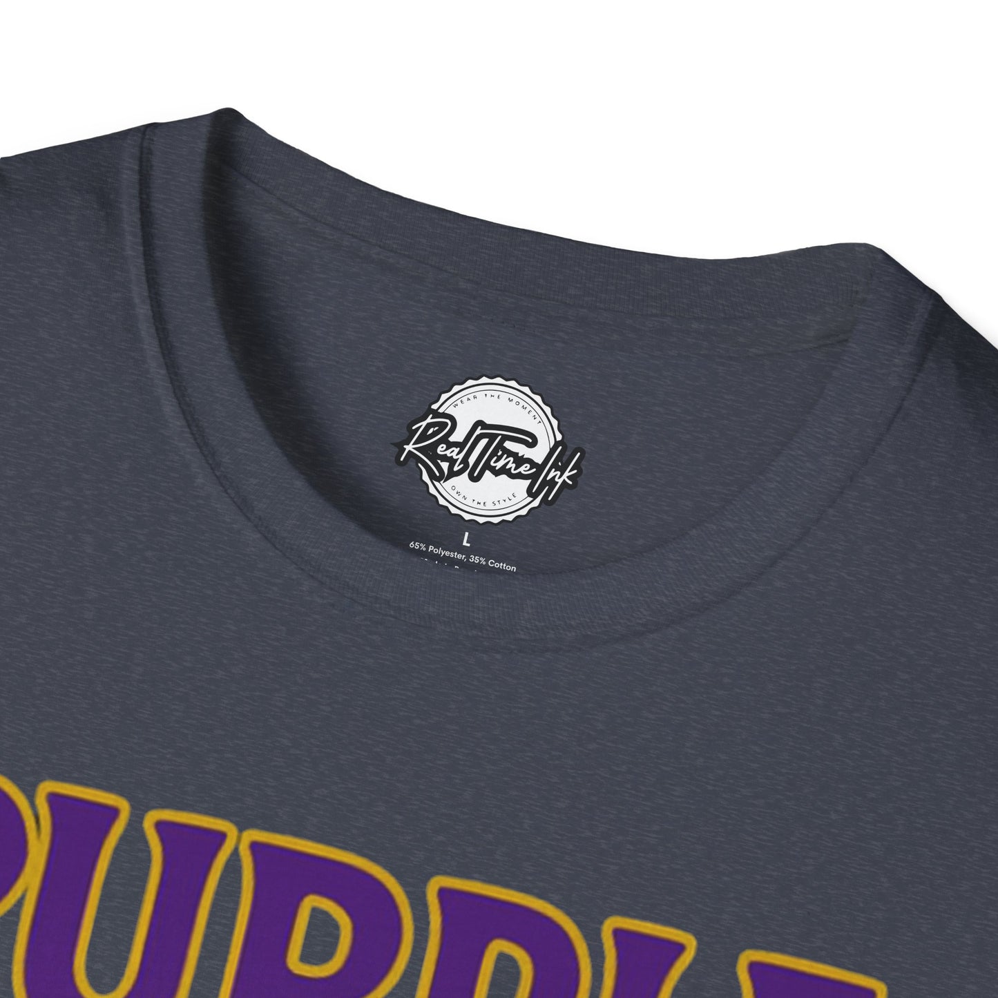 Purple Blood Graphic T-Shirt | Unisex Softstyle Tee for Fans, Casual Wear, Gift Ideas, Birthday, Halloween, Sports Events