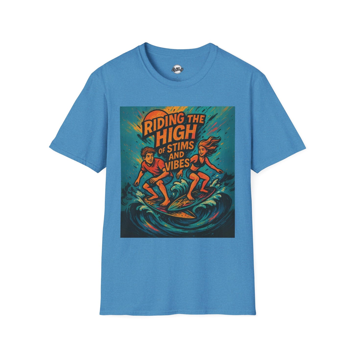 Riding the High Unisex Softstyle T-Shirt - Surf Vibes & Chill
