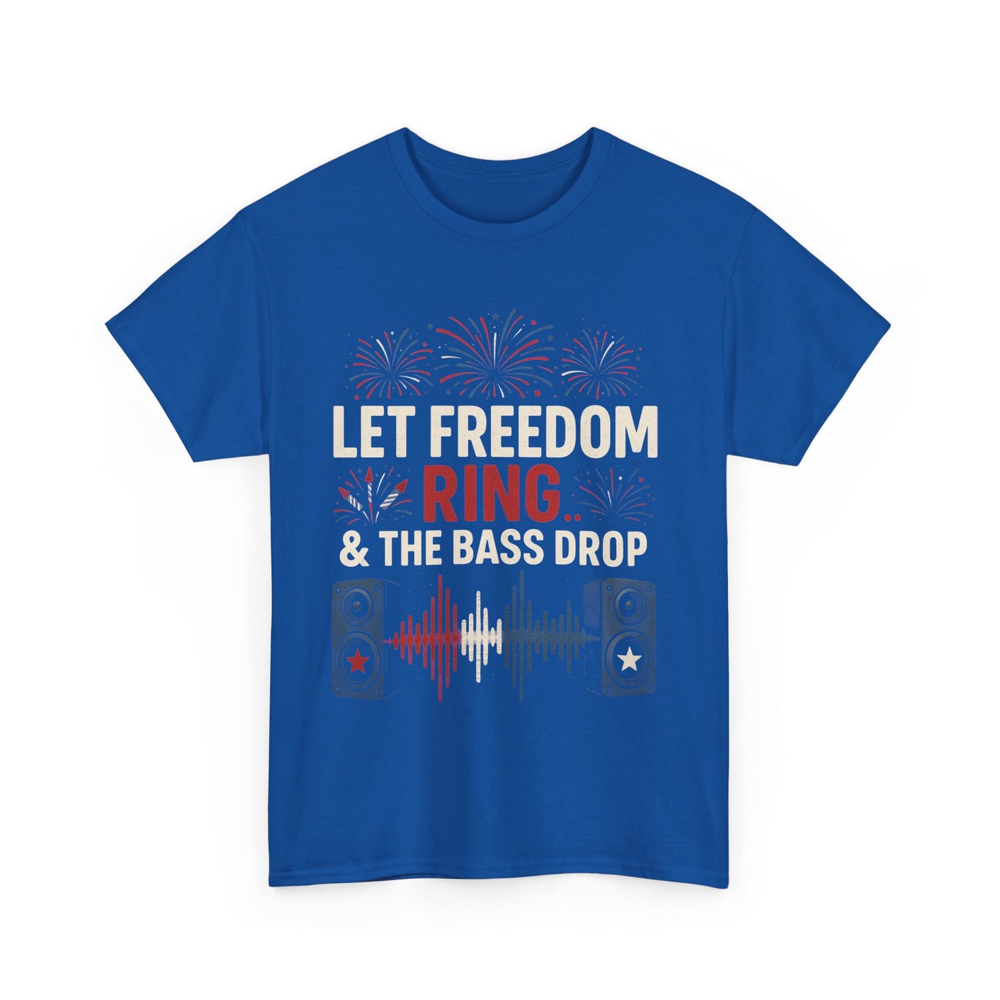 Independence Day Music Tee, Let Freedom Ring Shirt, Patriotic Cotton T-Shirt, Summer Celebration Top, Concert Outfit, Gift for Music Lovers