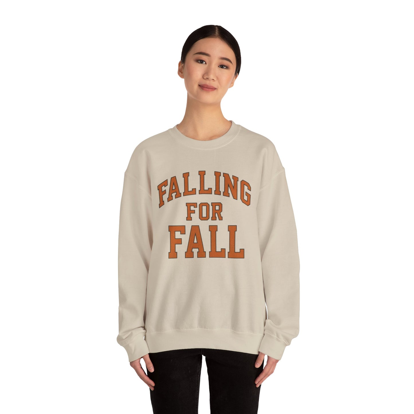 Falling for Fall Sweatshirt | Cozy Unisex Crewneck for Autumn, Seasonal Fashion, Fall Chill, Thanksgiving, Gifts