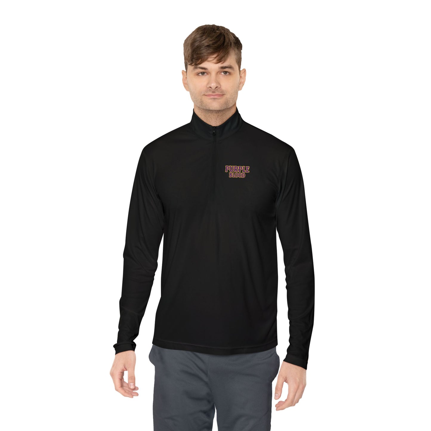 Quarter-Zip Pullover - Purple Blood Design