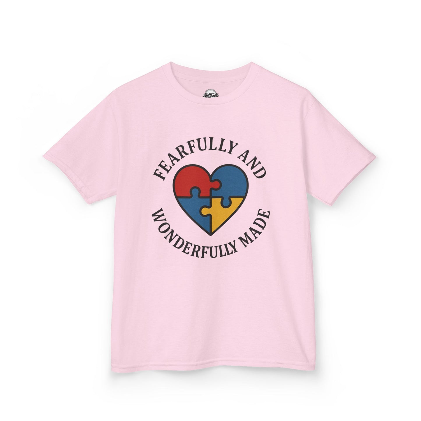Fearfully and Wonderfully Made Kids Tee - Puzzle Heart Design