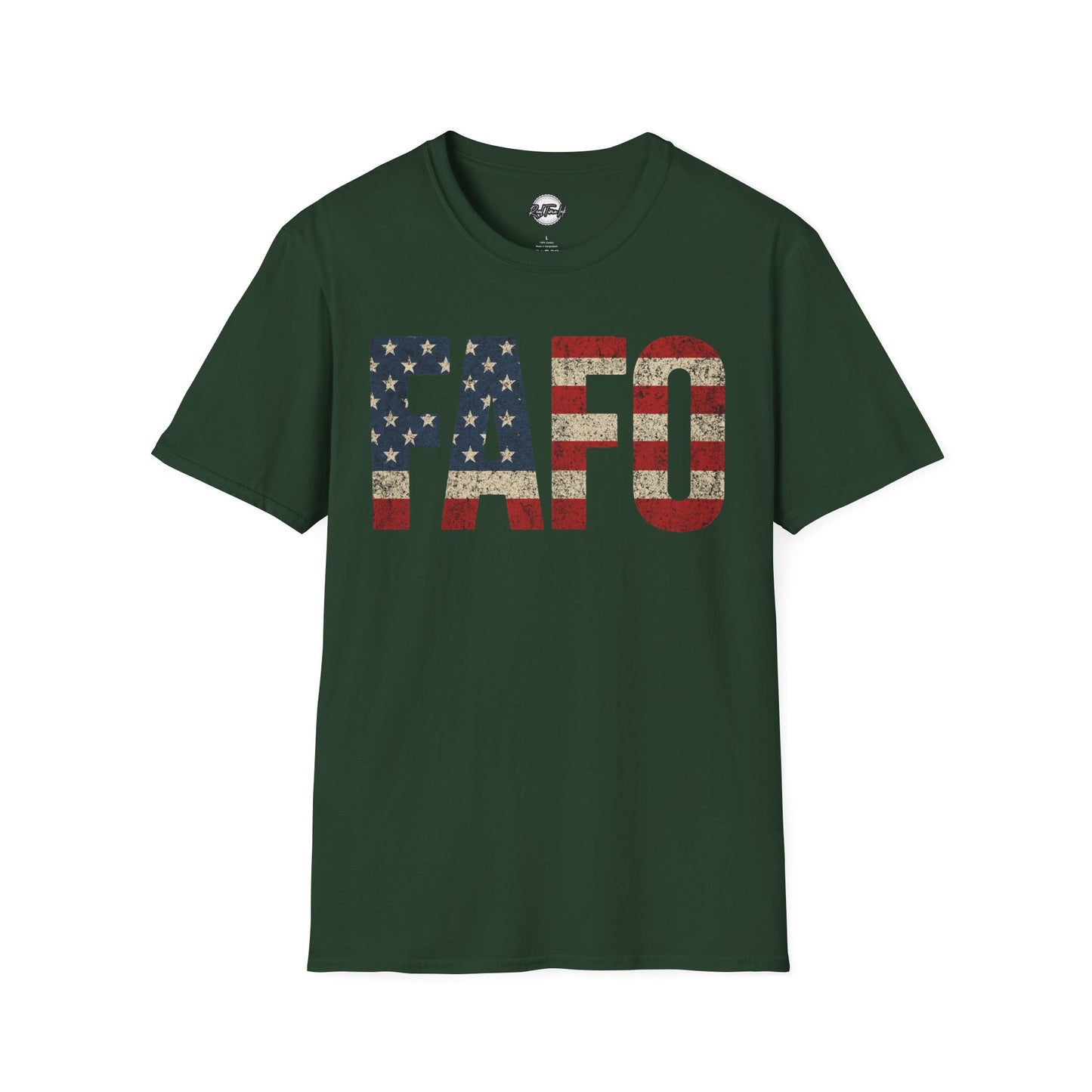 Patriotic FAFO Unisex Softstyle T-Shirt | USA Graphic Tee | Casual Wear, Gift for Holidays, Independence Day