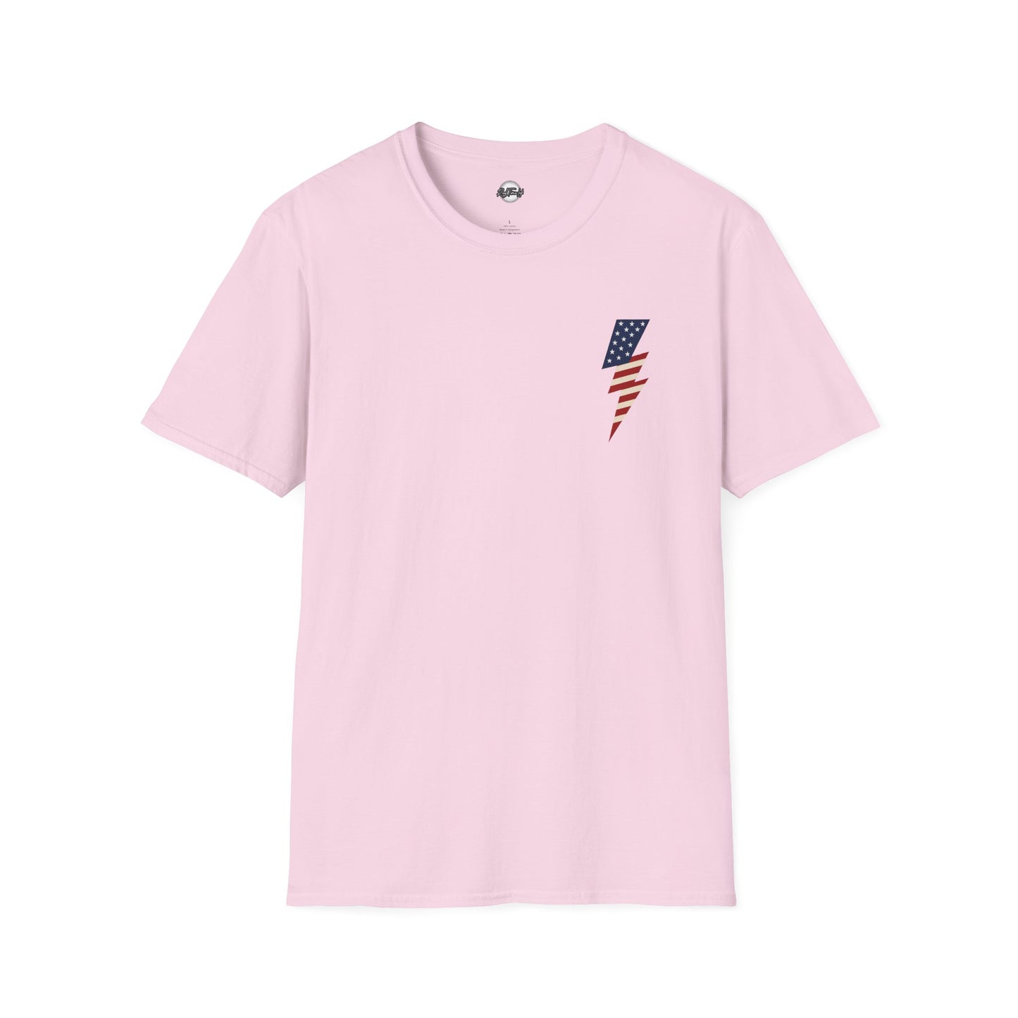 Patriotic Lightning Bolt T-Shirt, American Flag Tee, Unisex Casual Wear, Gifts for Independence Day, Fourth of July Apparel, Summer Style
