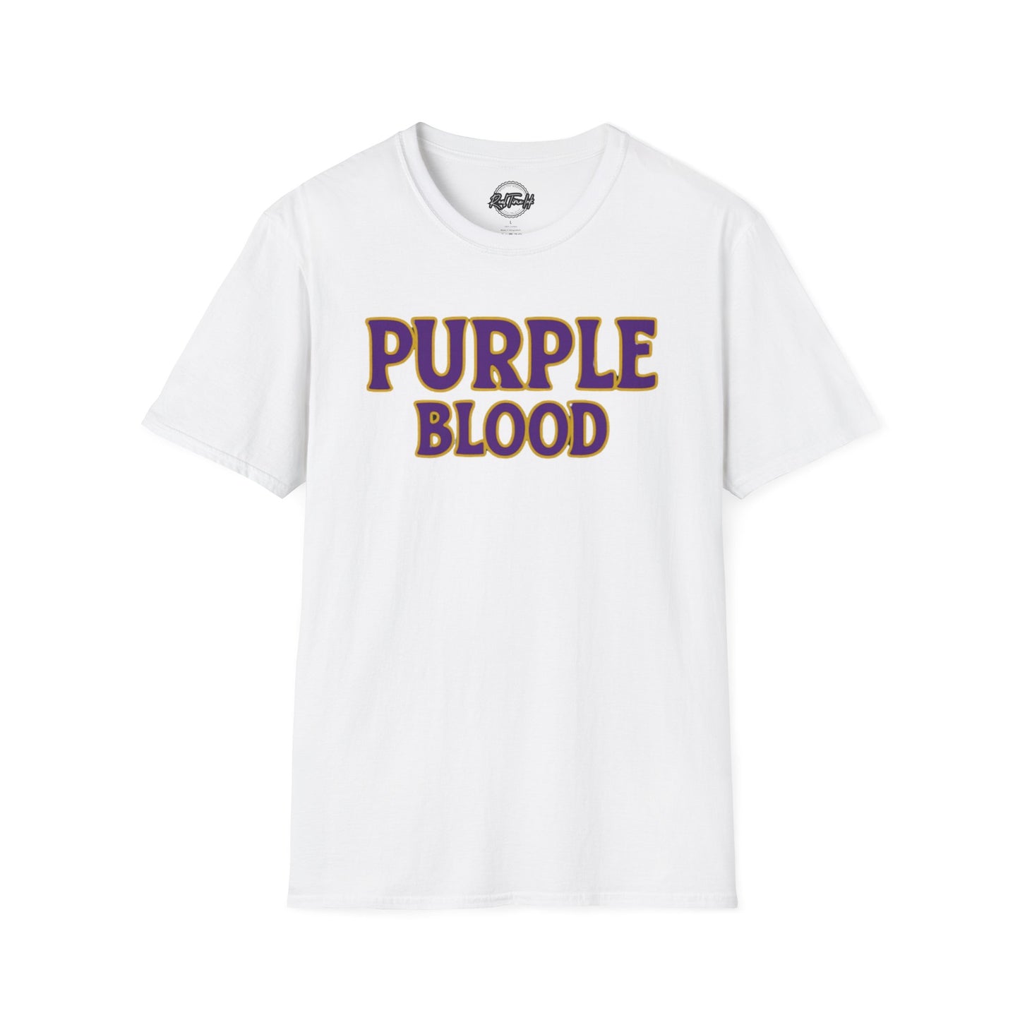 Purple Blood Graphic T-Shirt | Unisex Softstyle Tee for Fans, Casual Wear, Gift Ideas, Birthday, Halloween, Sports Events
