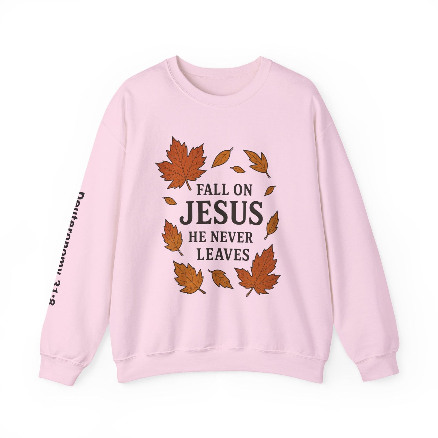 Fall on Jesus Sweatshirt, Unisex Crewneck, Inspirational Apparel, Christian Gift, Autumn Fashion, Cozy Layering