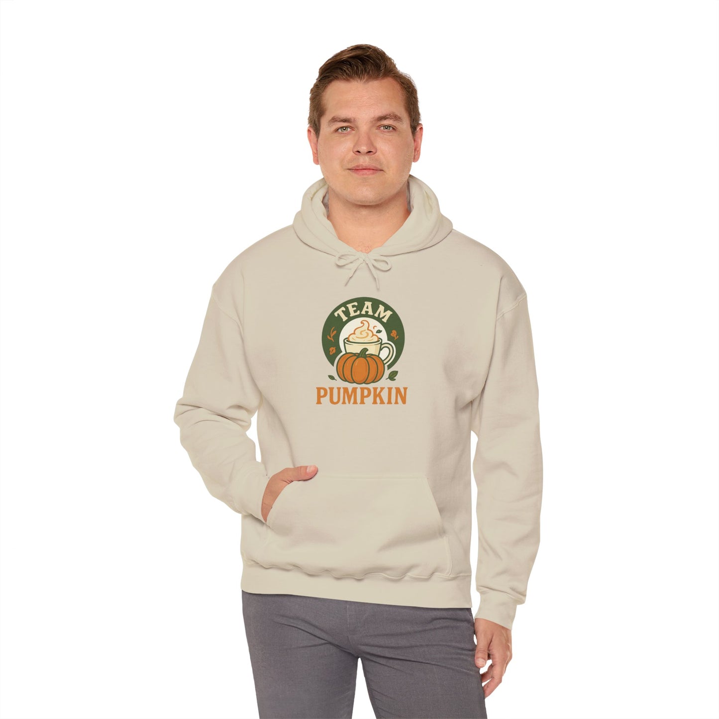 Team Pumpkin Unisex Hoodie, Cozy Fall Apparel, Halloween Sweatshirt, Pumpkin Lover Gift, Casual Autumn Wear