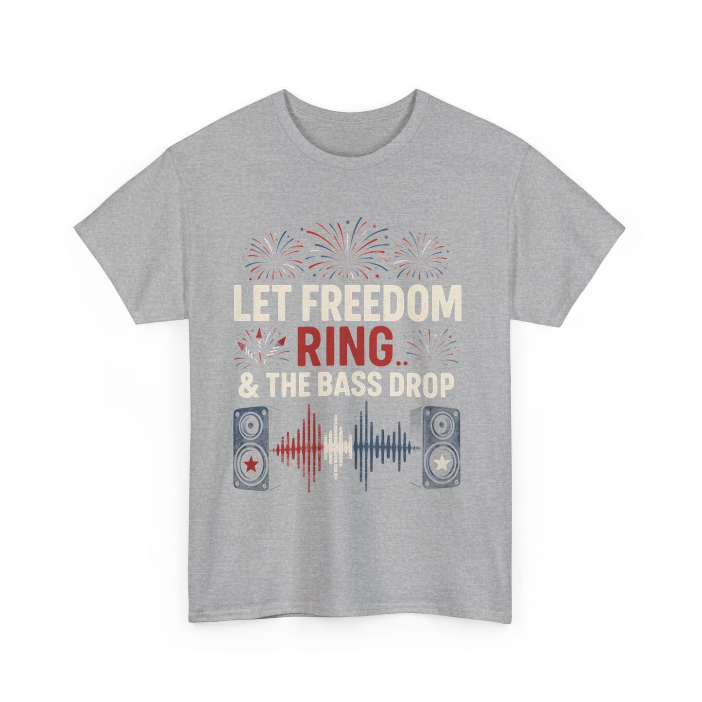 Independence Day Music Tee, Let Freedom Ring Shirt, Patriotic Cotton T-Shirt, Summer Celebration Top, Concert Outfit, Gift for Music Lovers