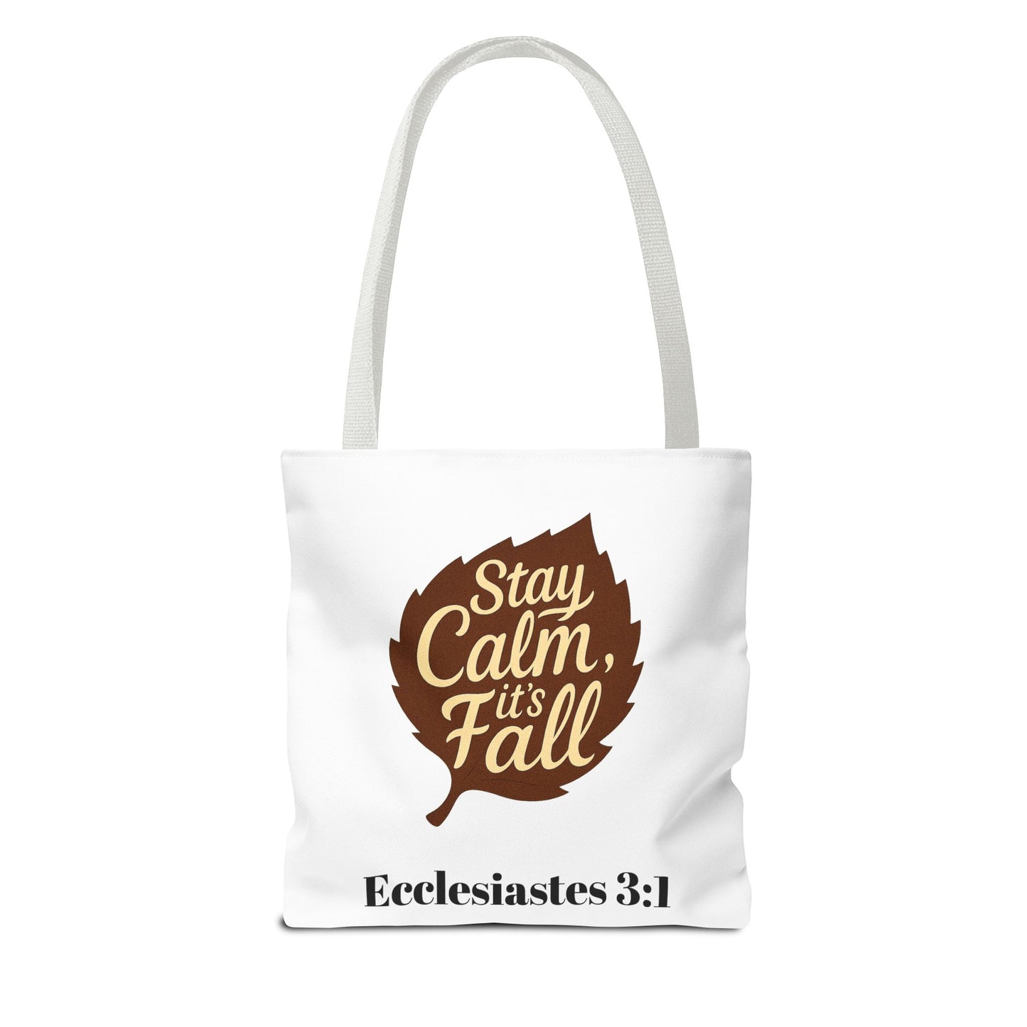 Fall Tote Bag, Autumn Style, Inspirational Quote, Eco-Friendly, Seasonal Gift, Church Bag, Personalized Tote